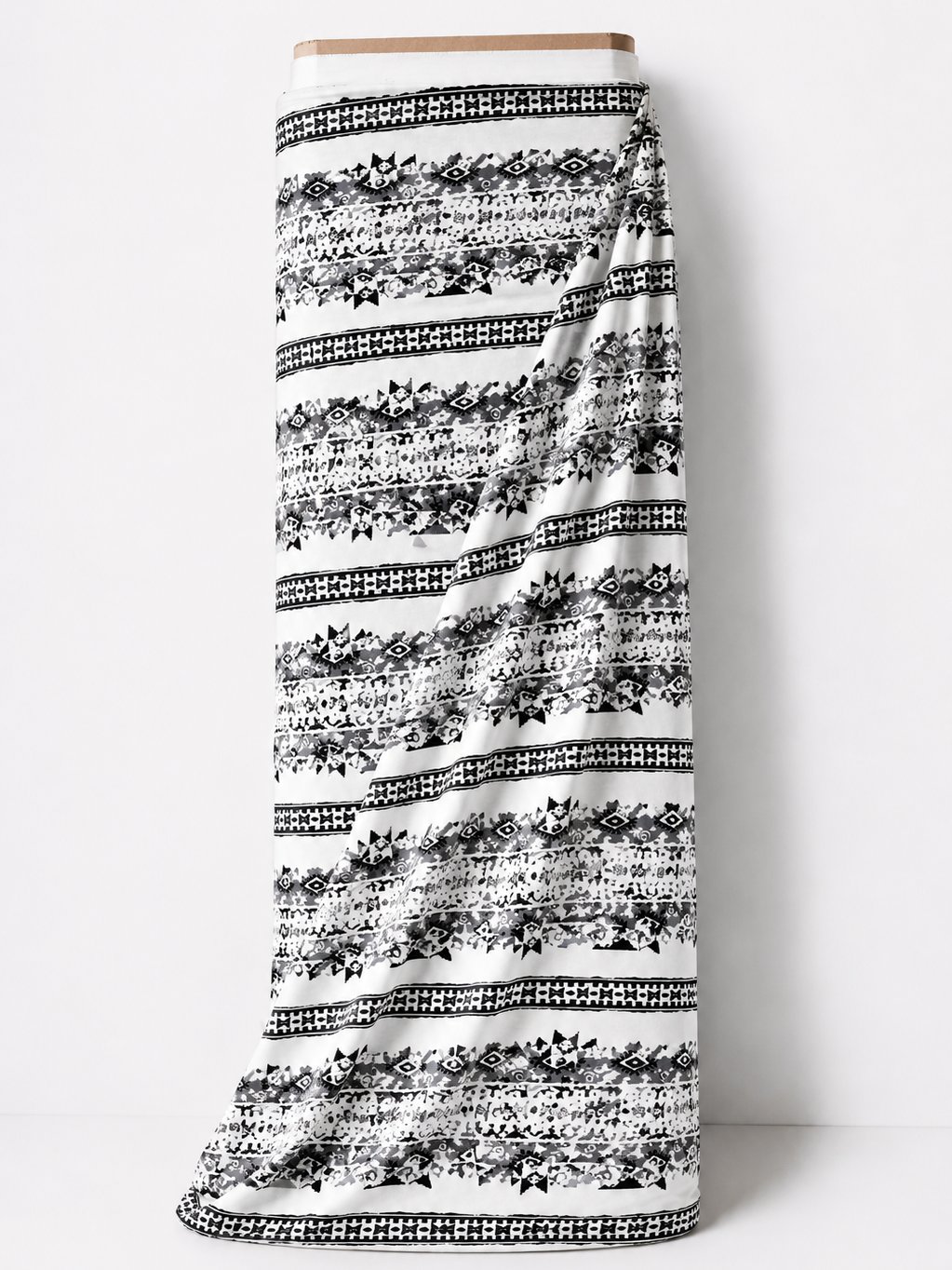 Geometric Black, Grey, White Jersey Fabric product image (2)