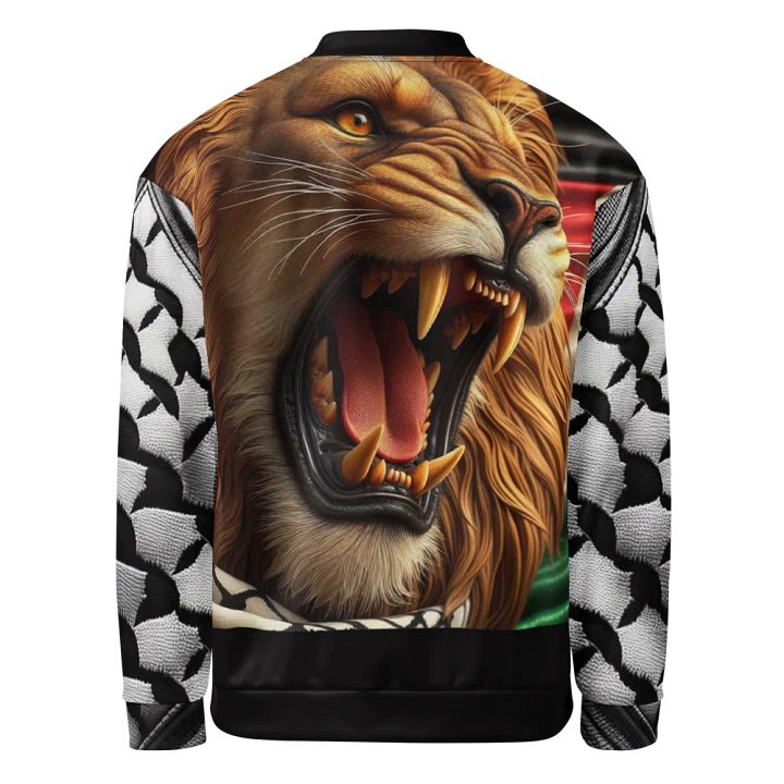 Roaring Lion All-Over Print Bomber Jacket | AI Design Free Palestina product image (2)