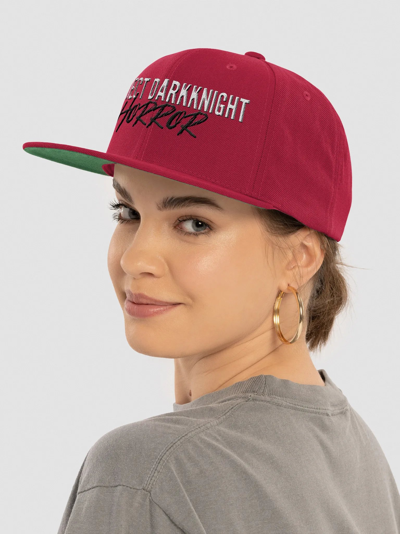 PDKH Embroidered Snapback Unisex white & black stitching product image (5)