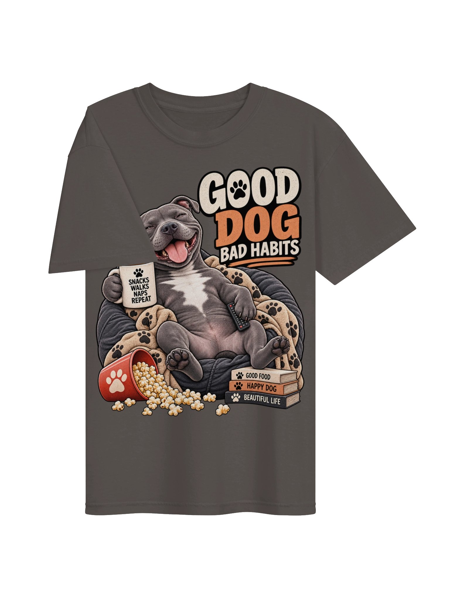 Bulldog Good Dog Bad Habits - Sarcastic Funny Animal Lover T-Shirt | Witty Bulldog Humor Tee product image (17)