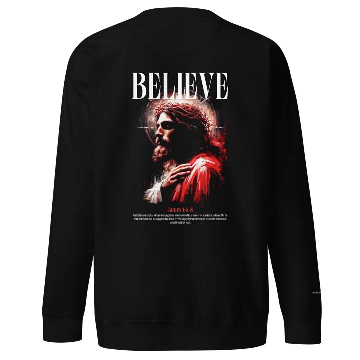Believe Jesus Embroidered Sweatshirt product image (1)