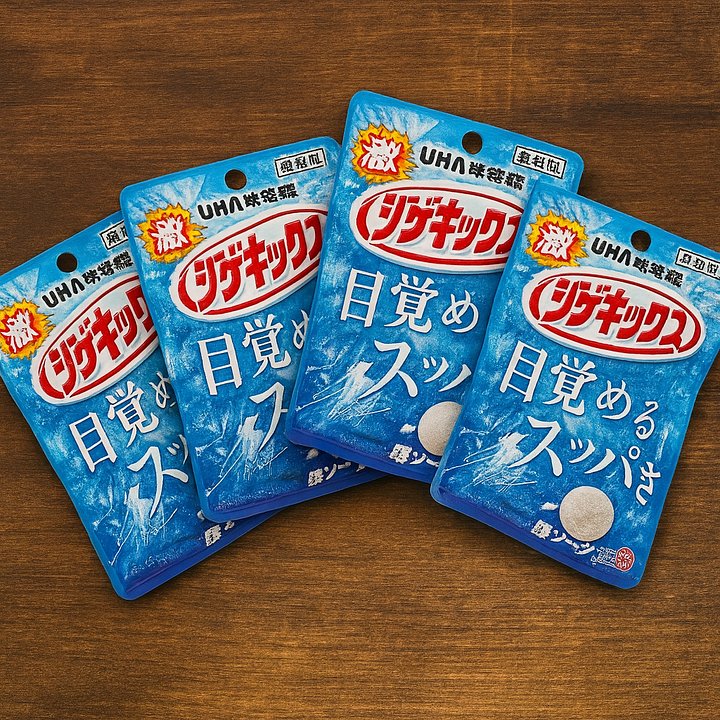 🎎 UHA Shigekix Super Sour Soda Gummies – 4 Pack Japanese Candy Free Shipping product image (1)