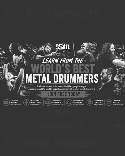 LEARN WITH THE WORLD'S BEST METAL DRUMMERS!

20 years of exclusive interviews, lessons, play-throughs, live events, giveaways...