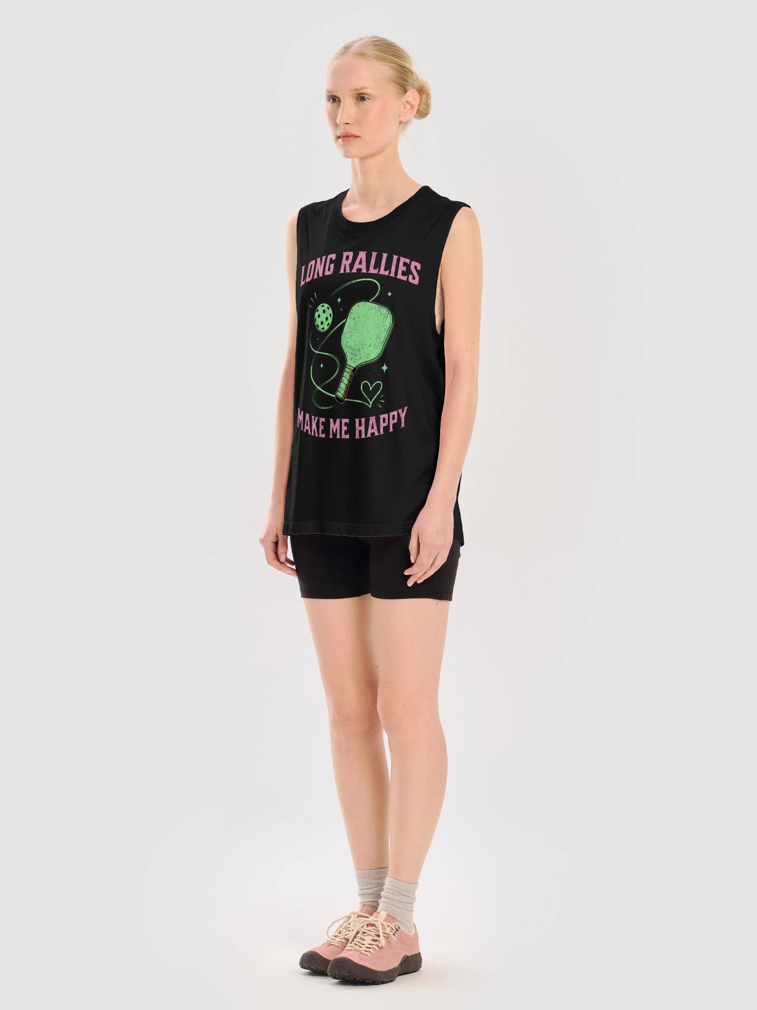 Long Rallies Make Me Happy Funny Pickleball Tank Top product image (9)