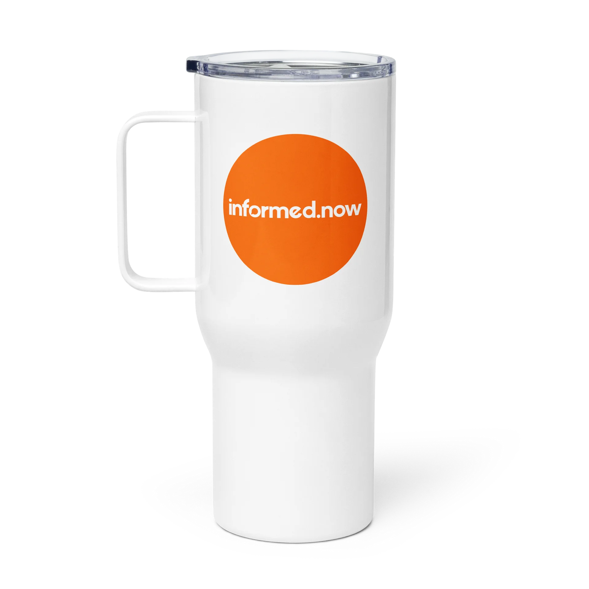 informed.now Travel Mug with Handle (Orange) product image (4)