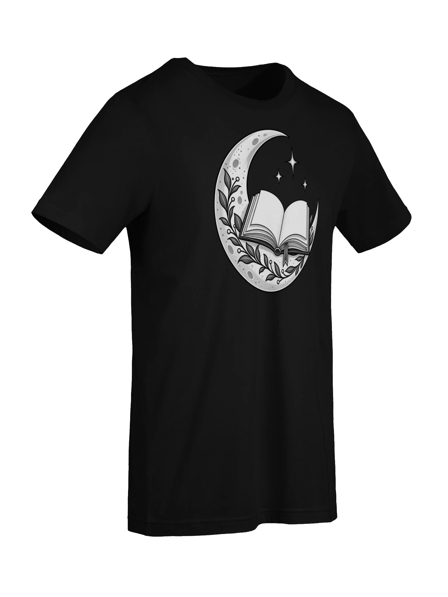 Moonlit Pages Black and White T-Shirt product image (5)