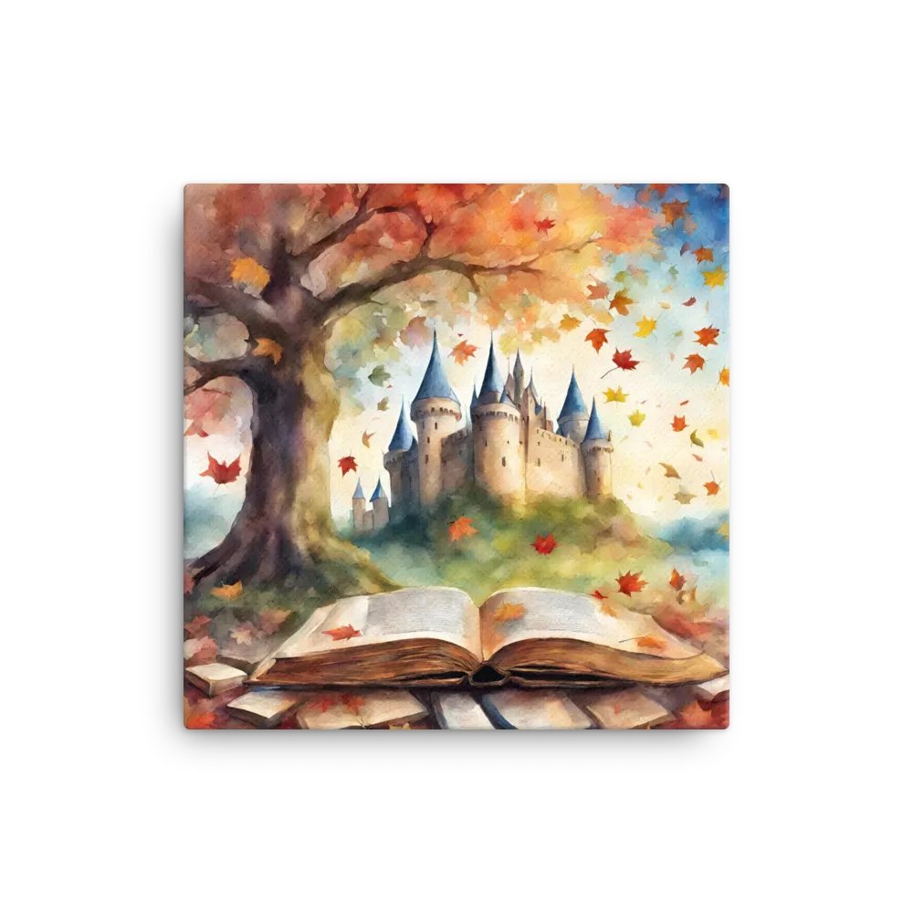 Open Book And Castle Watercolour Wall Art product image (1)