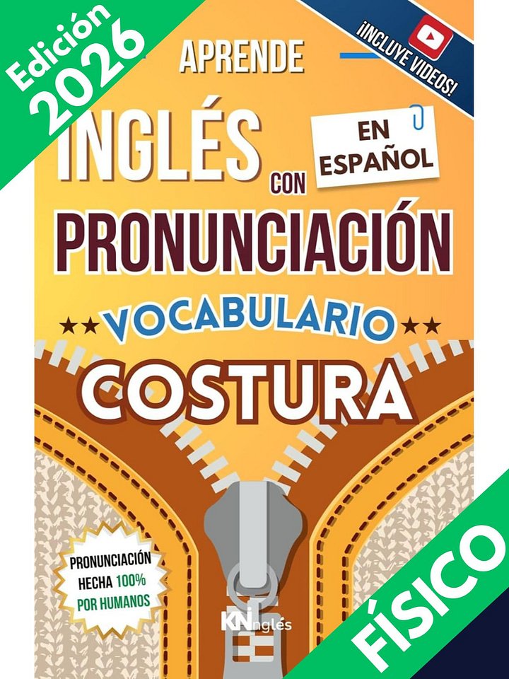 Costura / libro para aprender inglés con pronunicación / Vocabulario costureros - diseñadores de moda product image (1)