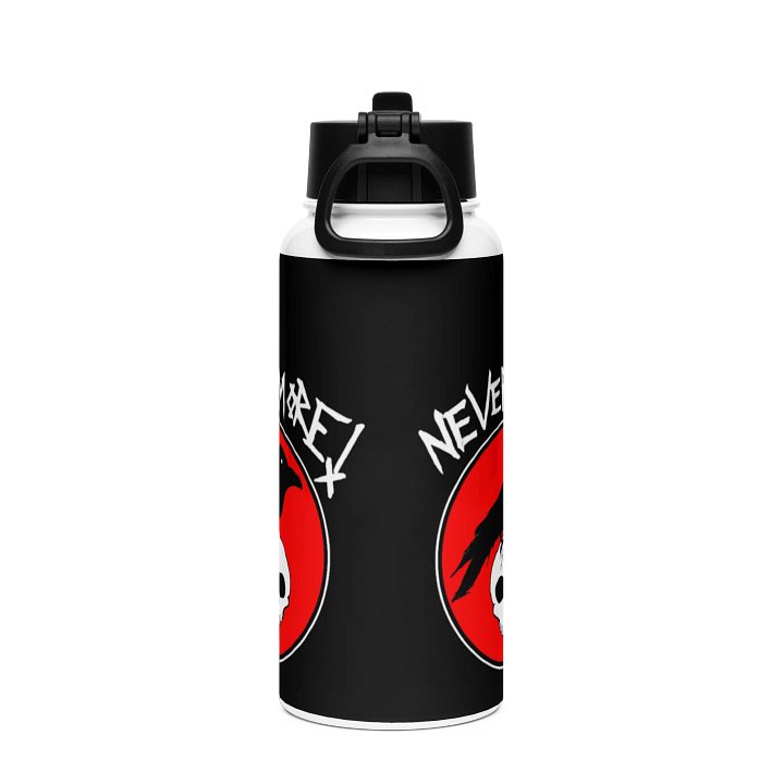 "Nevermore" Stainless Steel Water Bottle product image (2)