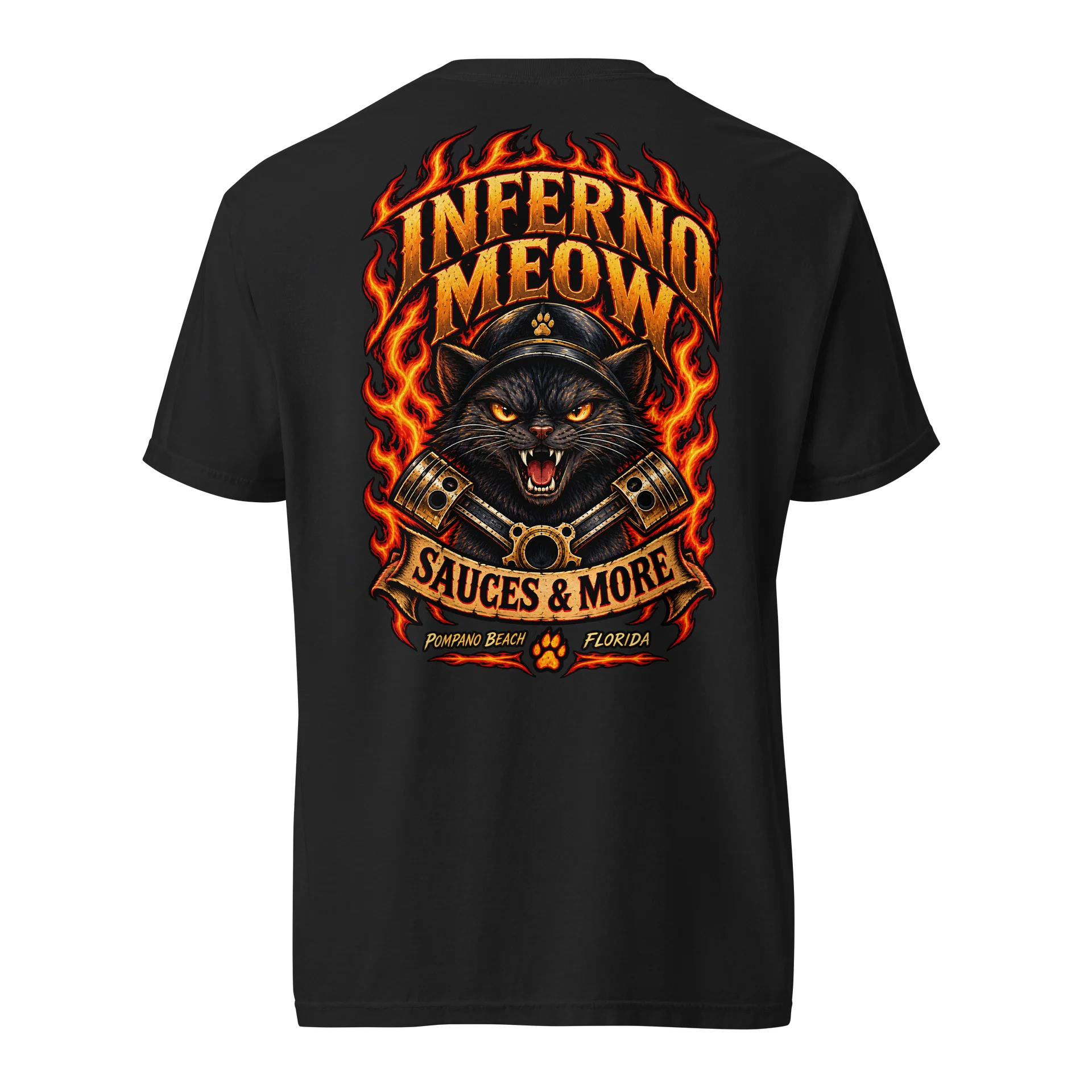 Inferno Meow Original Black Cat Tee product image (4)