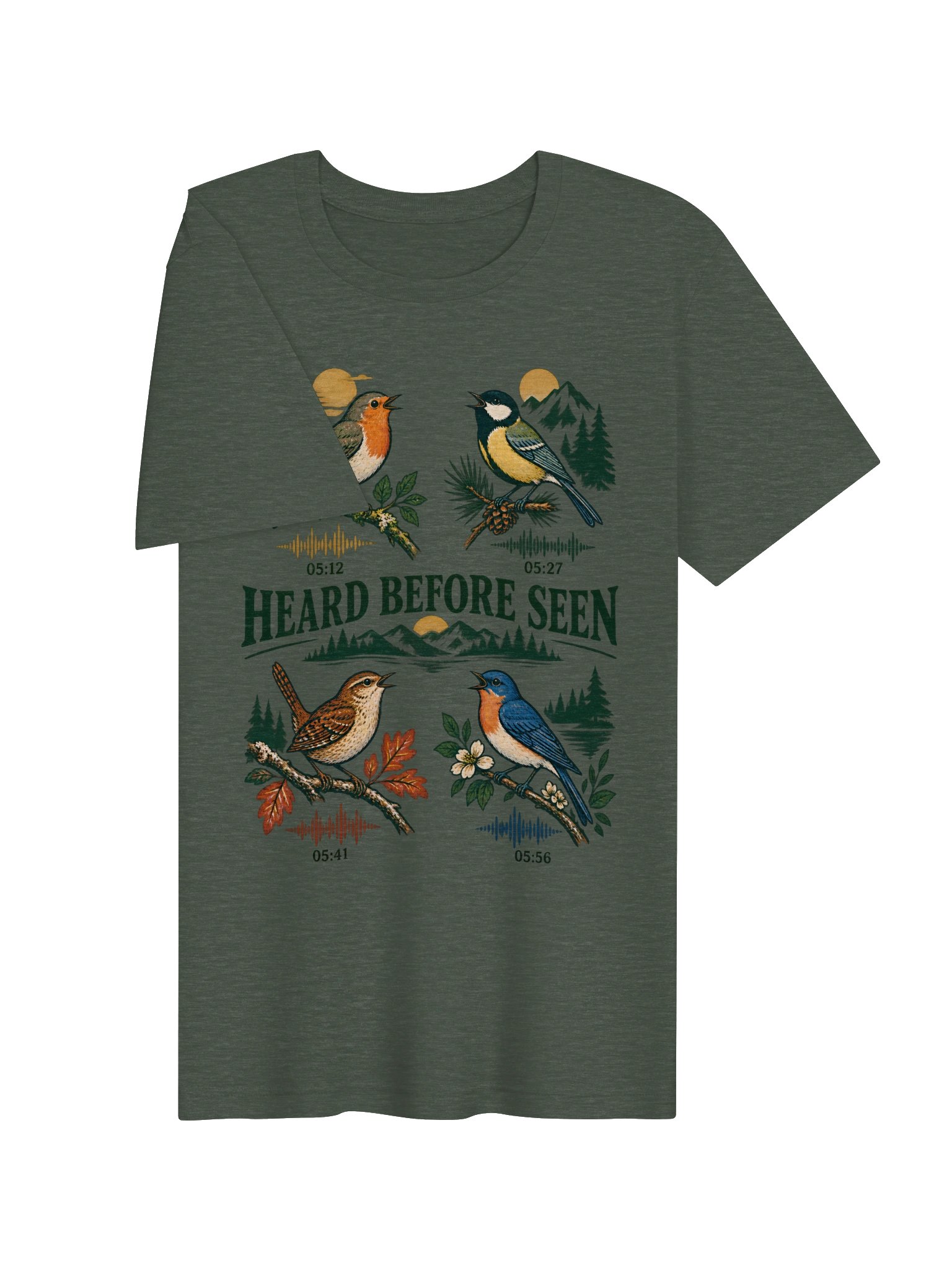 Dawn Chorus Roll Call — Birding par chants / backyard birds Graphic T-Shirt product image (9)