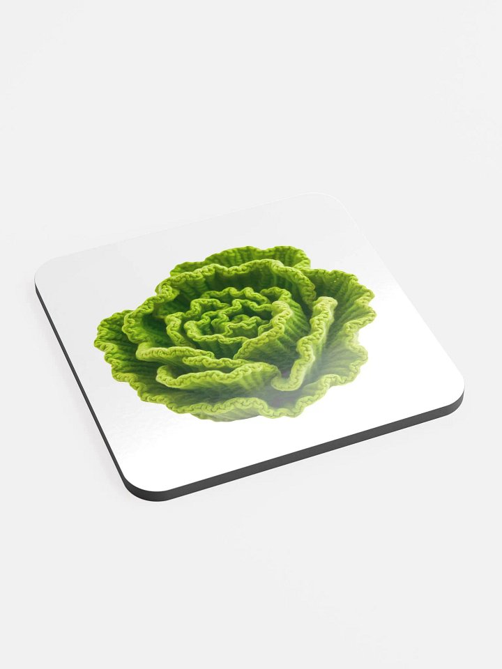CozyAvocado Glossed Cork Coaster Lettuce #1 product image (2)