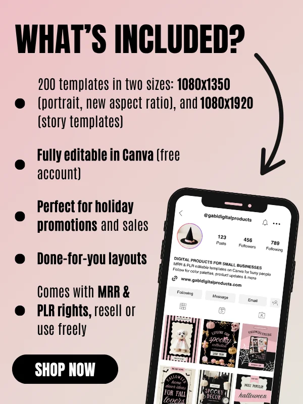 Coquette Halloween Instagram Story Templates product image (7)