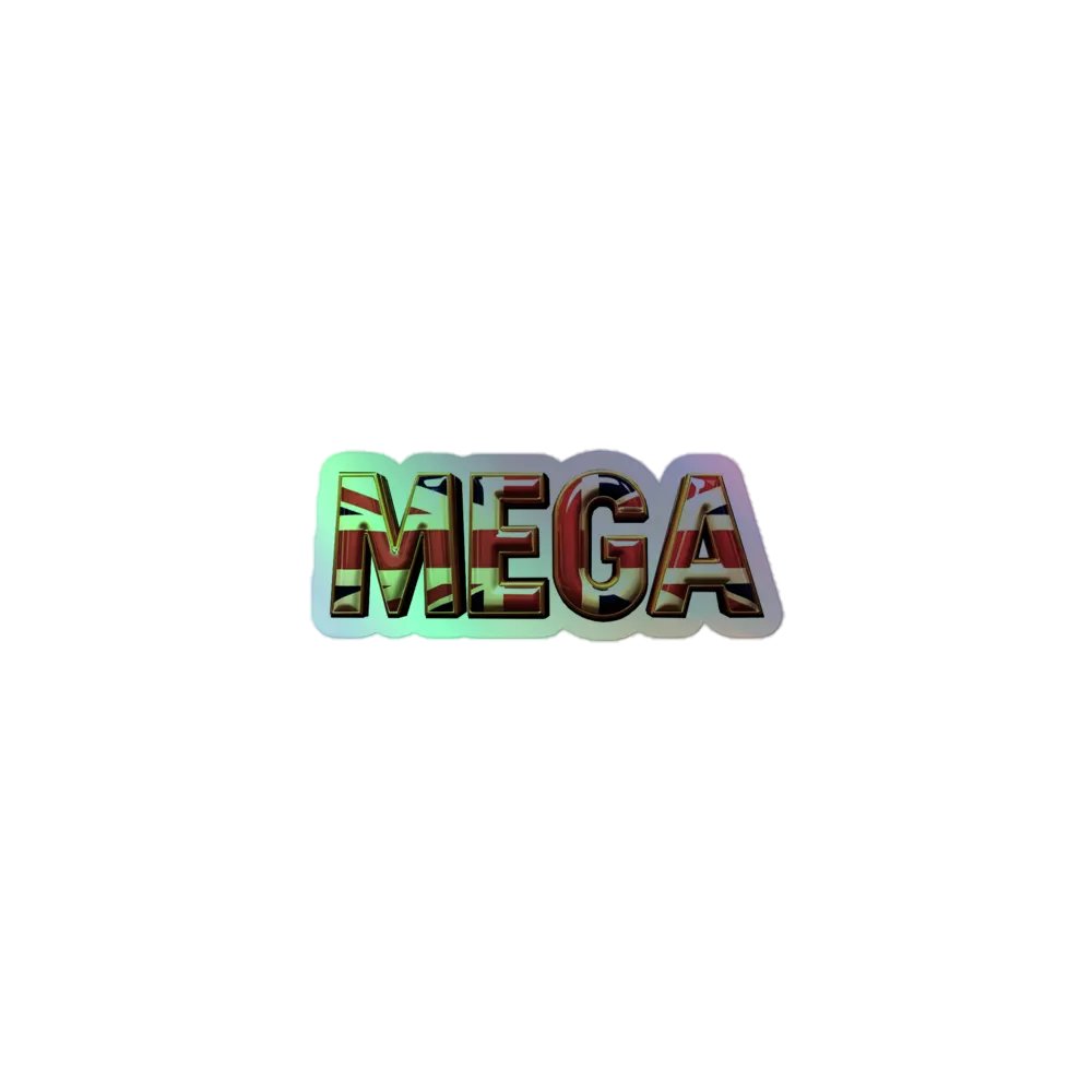 Union Jack 'MEGA' Holographic Sticker Sheet product image (2)