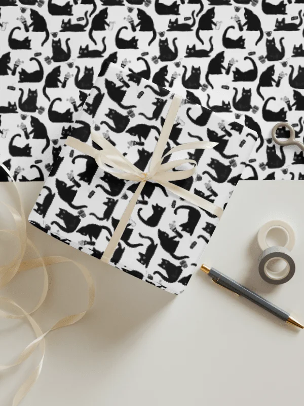 Bad Cats Knocking Stuff Over Wrapping Paper, 3 Pack product image (1)