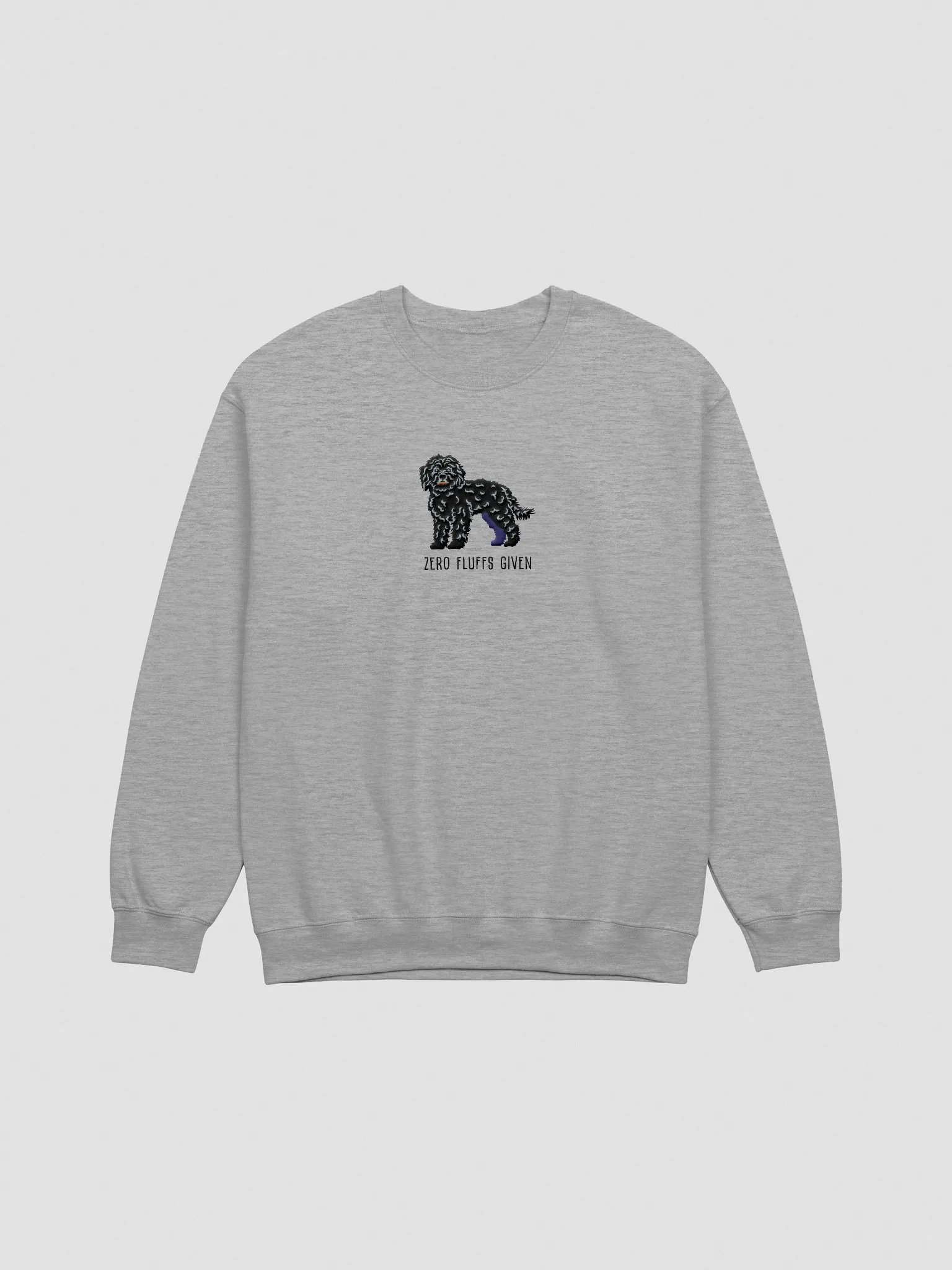 Zero Fluffs Given Sweatshirt (Embroidered) of a Cockapoo(Black) product image (3)