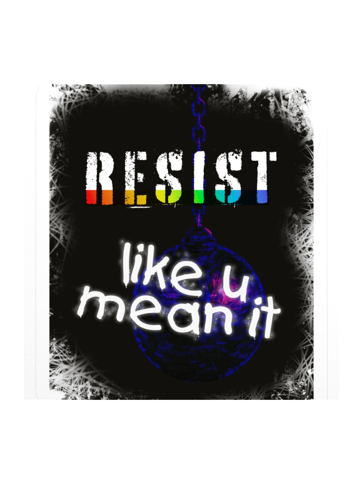 Resist Wrecking Ball Kiss Cut Stickers product image (1)