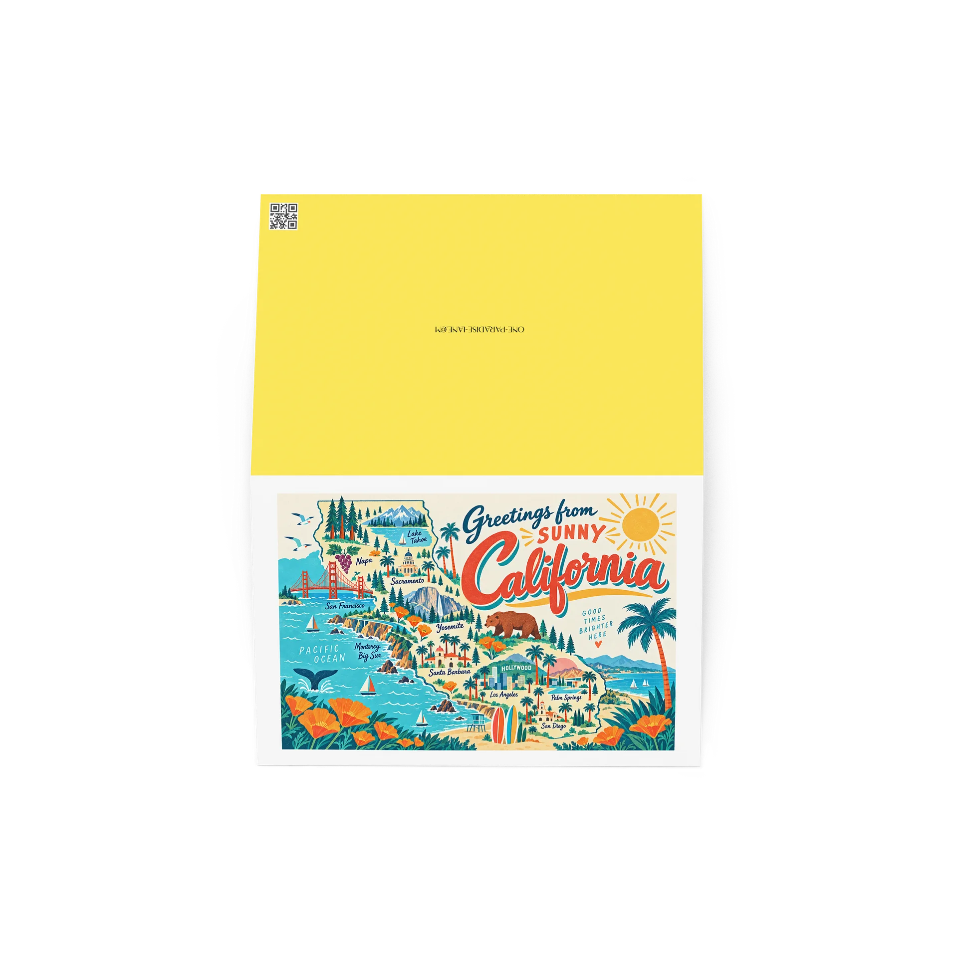 Greetings from Sunny California Retro Greeting Card product image (3)