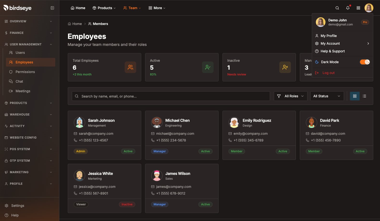 Bird's Eye — The All-in-One Next.js 16 SaaS & ERP Engine (React 19 + Tailwind 4) product image (10)