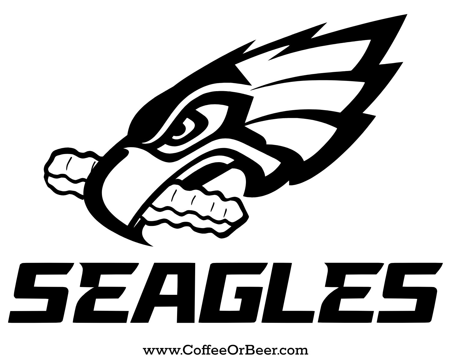 Seagles Here for Pizza & Beer Pint Glass product image (4)