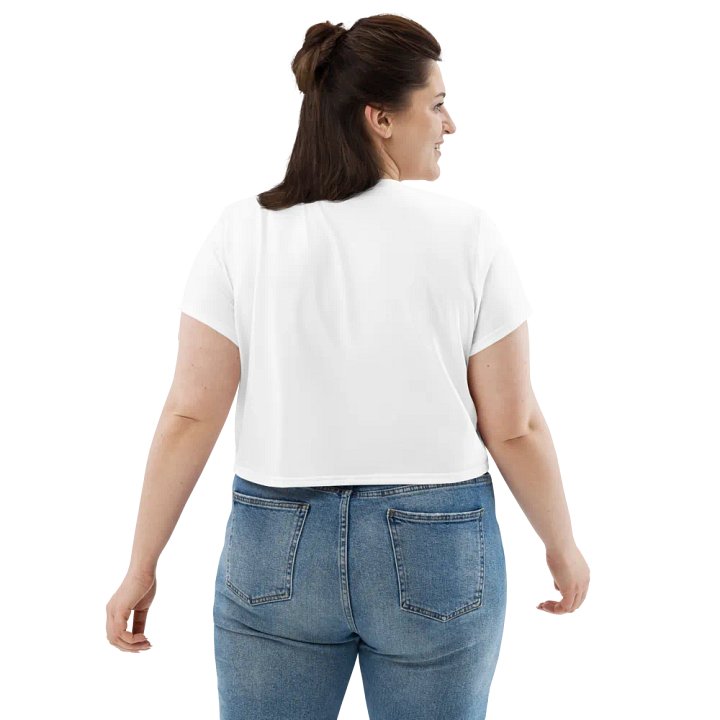 Luna Women's Crop Top - Stylish White Crescent Moon Design product image (2)