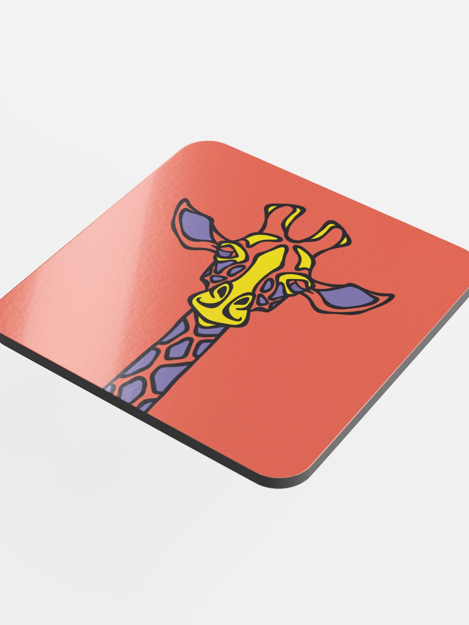 Spruce Giraffe - Glossed Cork Coaster product image (4)