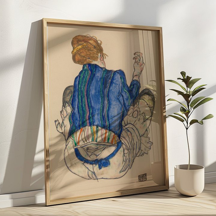 Seated Woman, Back View (1917) by Egon Schiele product image (13)