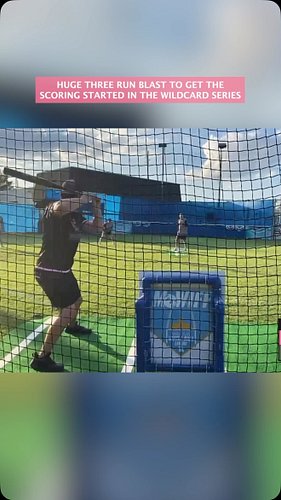 Jason starts the scoring for the Melonheads #wiffleball