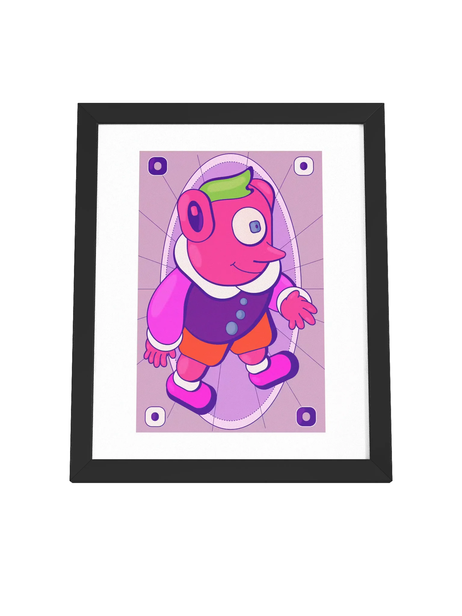 smiling creature character illustration product image (4)