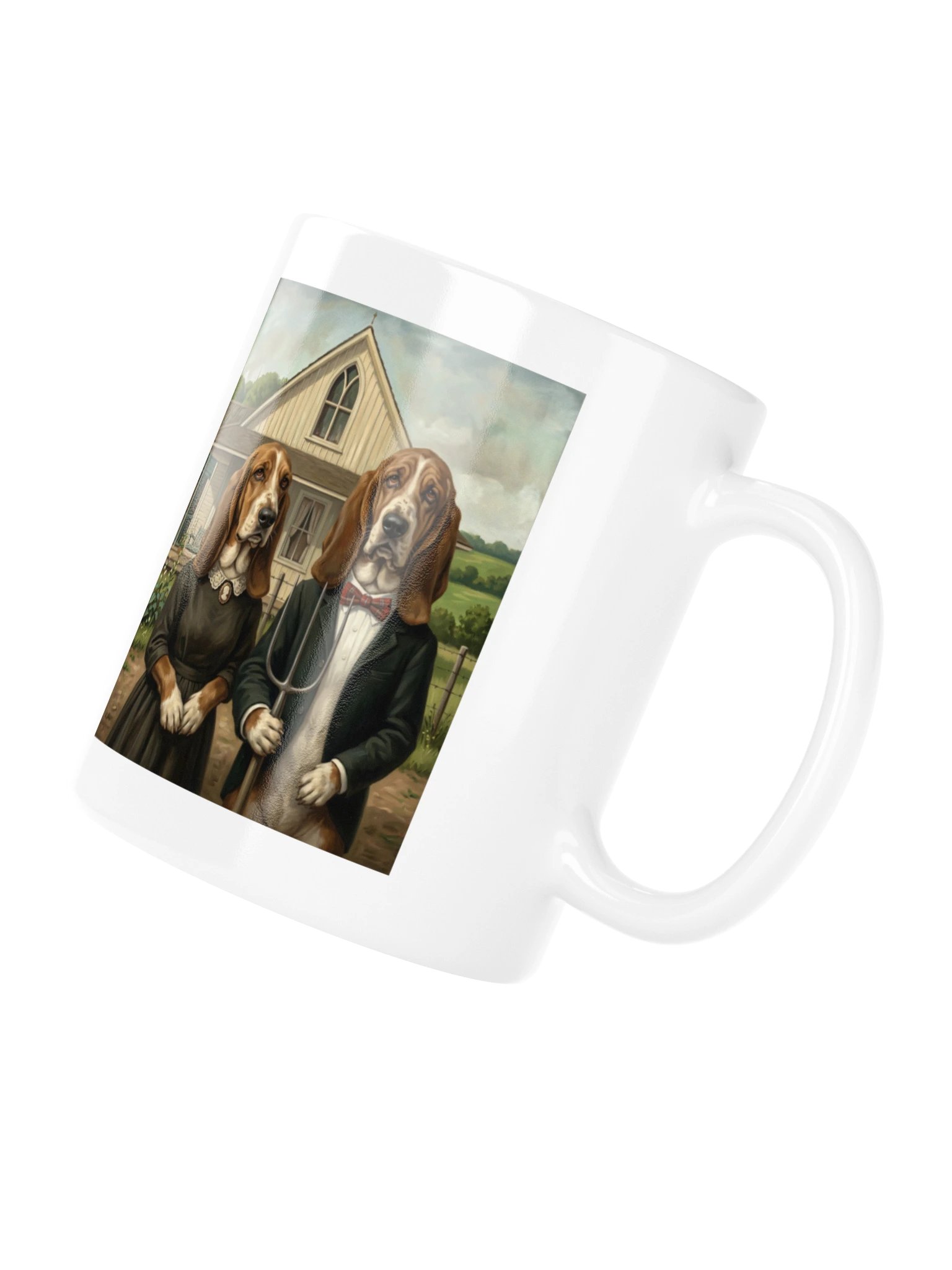 American Gothic Bassets Mug product image (4)