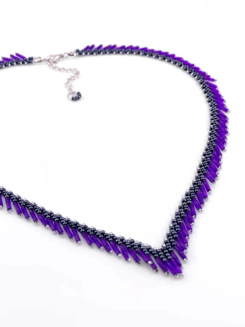 Beading Pattern - Bugle Fringe V Necklace product image (12)