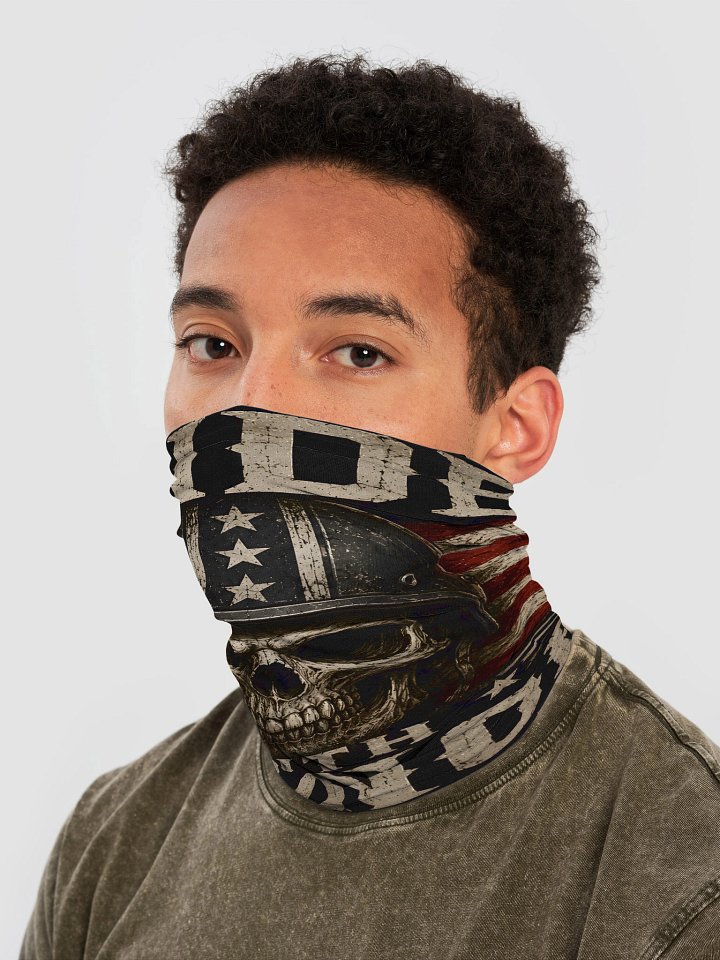 Ride with Honor Skull Flag Neck Gaiter product image (2)