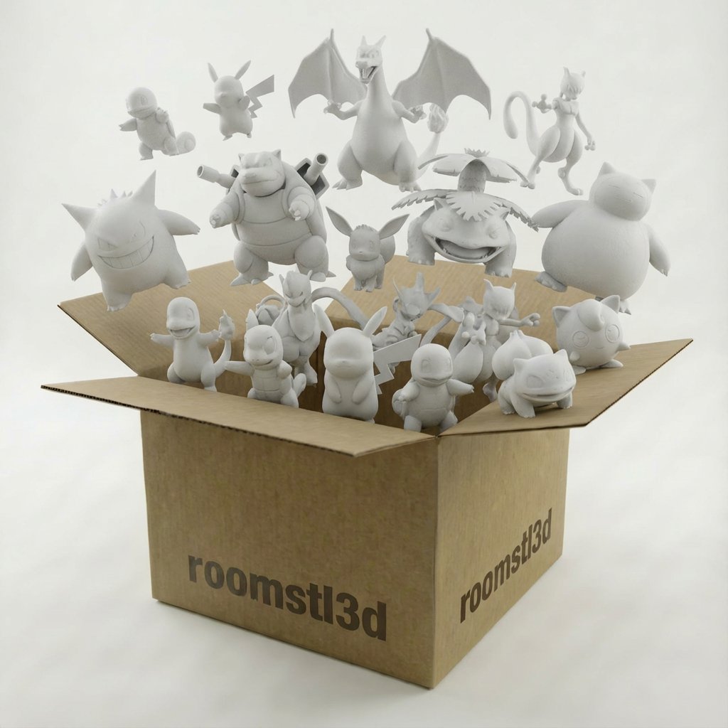 Pokémon Gen 1-4 Complete STL Bundle | 490+ Mini Figures for 3D Printing product image (3)