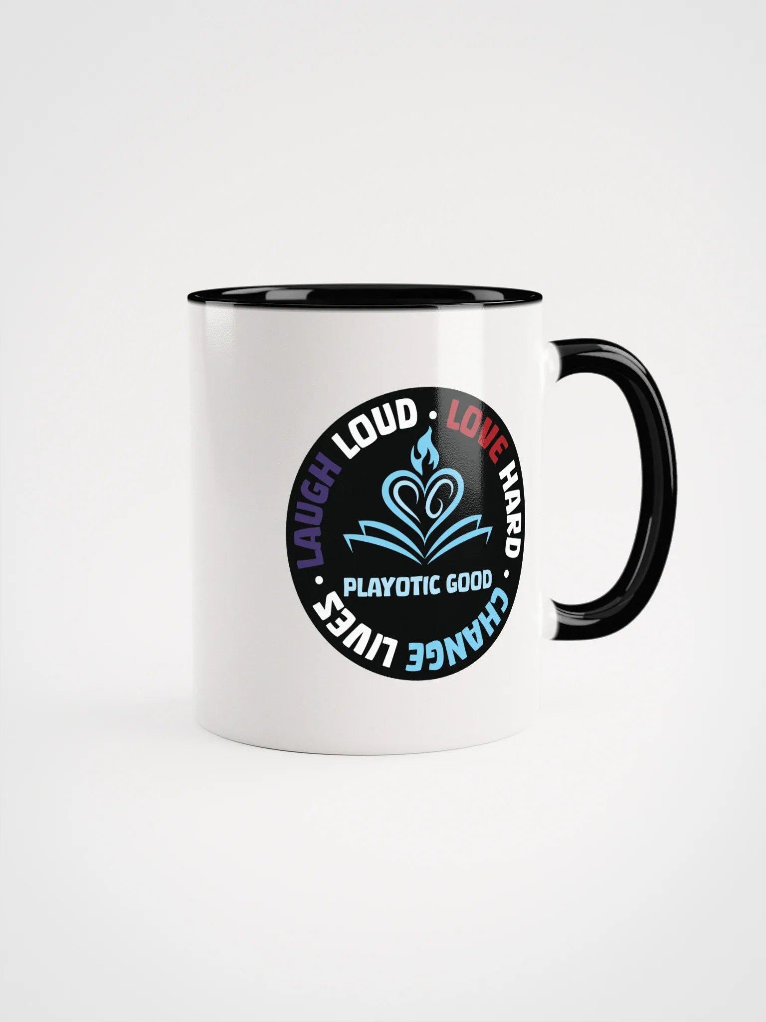 Laugh Loud, Love Hard, Change Lives Mug with Color Inside (Microwave & Dishwasher Safe) product image (2)