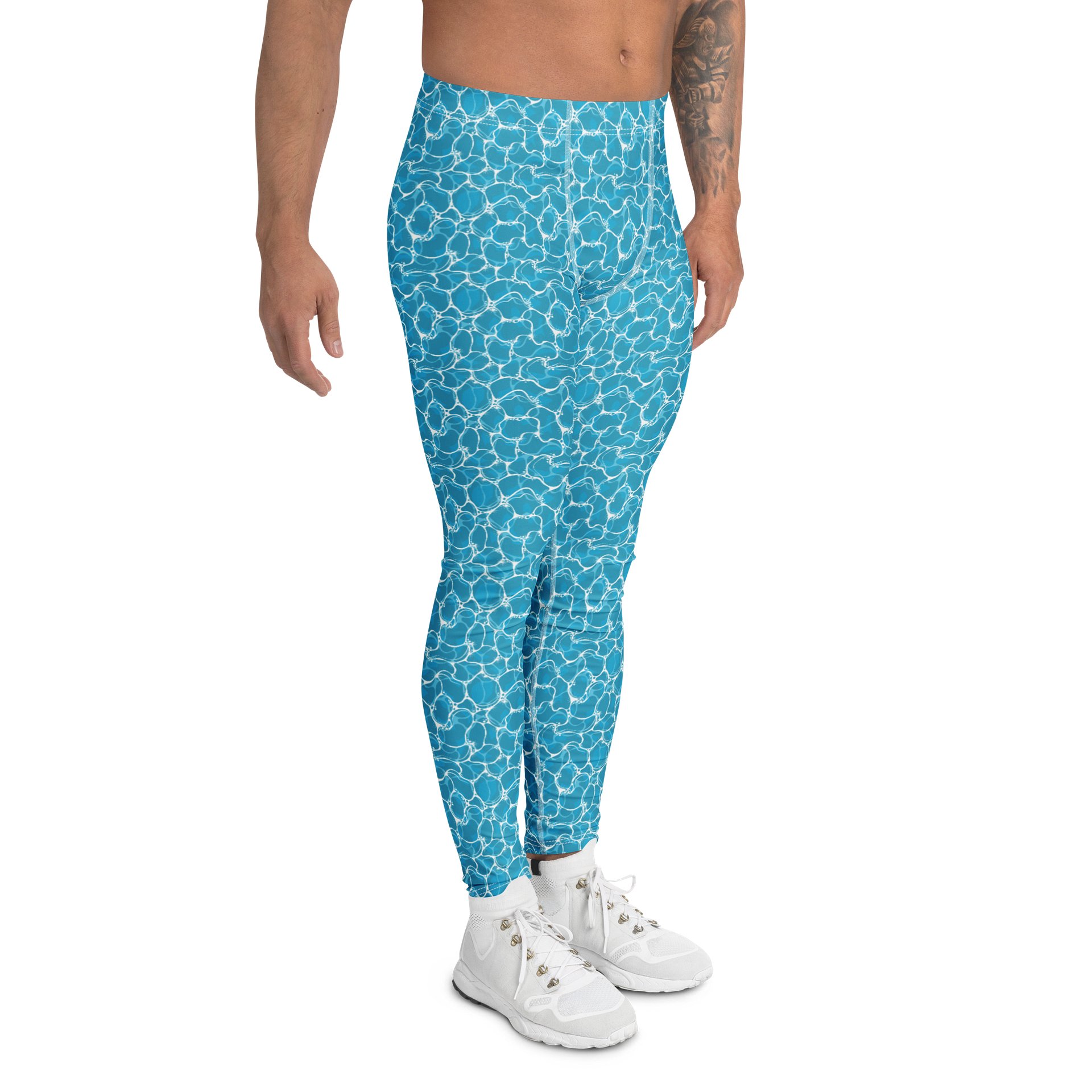 Unique Water Pattern Comfortable Men's Leggings product image (3)