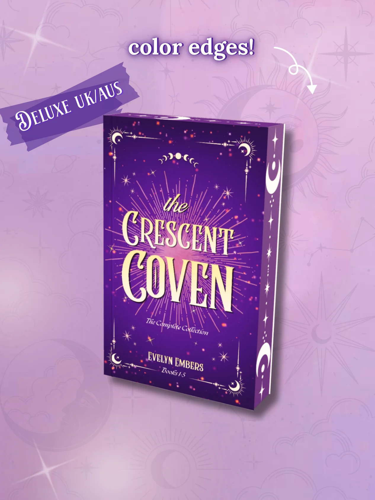 UK/AUS PREORDER Deluxe Signed "The Crescent Coven: The Complete Collection, Books 1-5" Paperback + Bookmark product image (1)