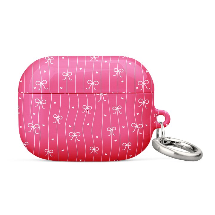 Pink Bow Coquette All-Over Print AirPods® - Pro Gen 1 and 2 Gen 1 and 2, Gen 3 Cases. product image (1)