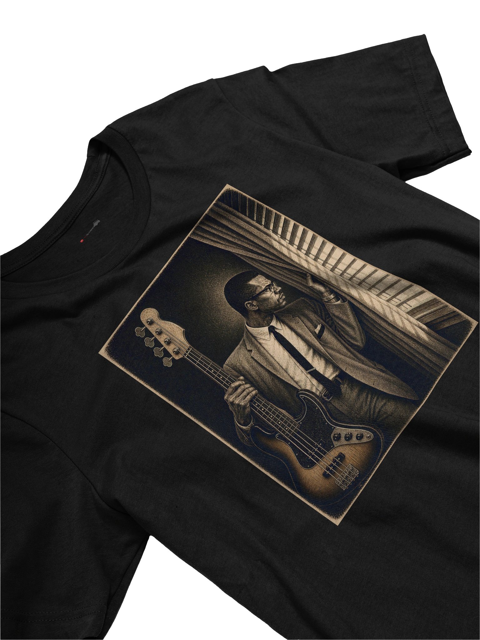 The Messenger's Groove | Malcolm X Bass Guitar Premium Tee product image (2)