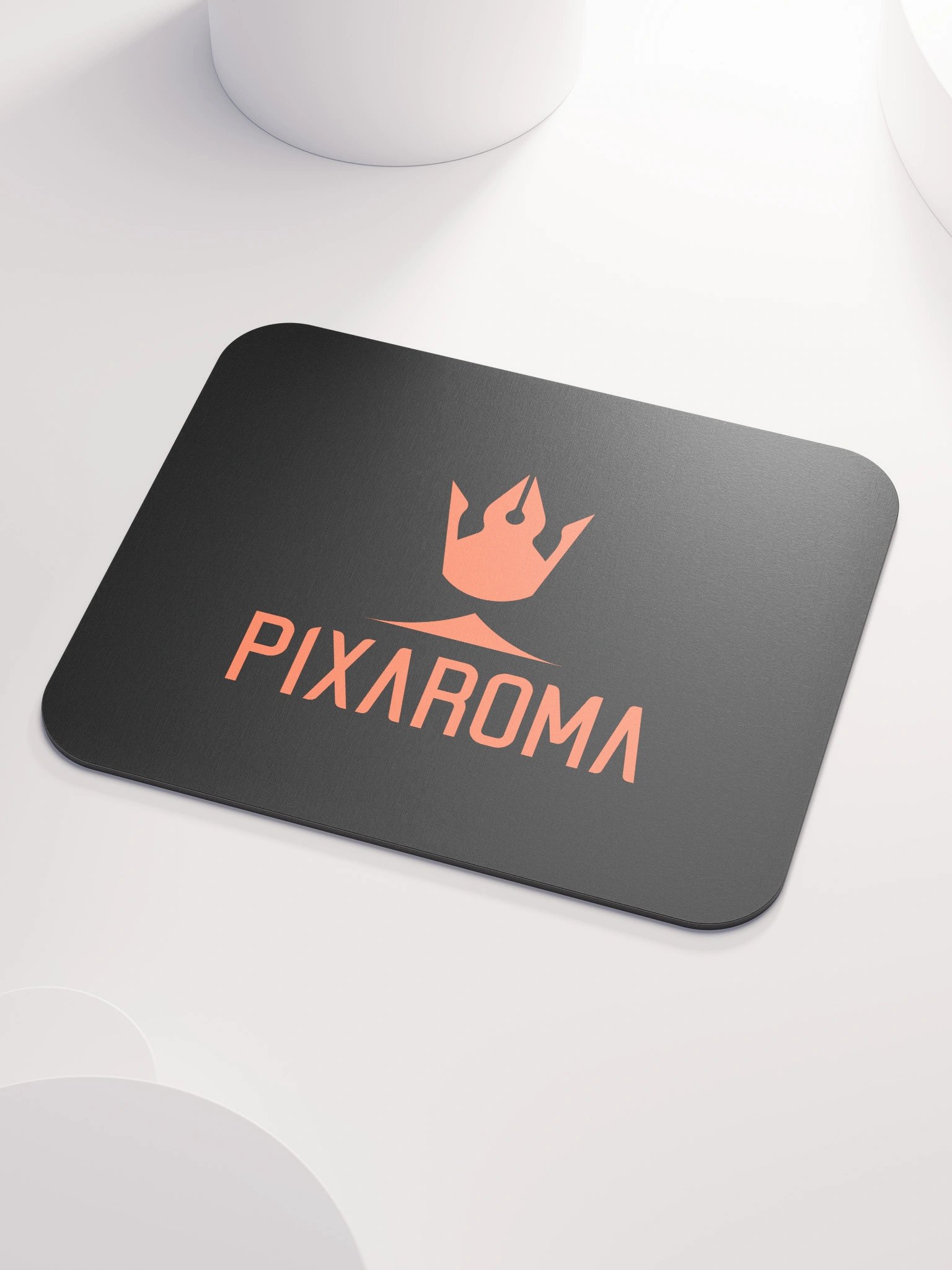 Pixaroma Orange Logo Mouse Pad (Black Edition) product image (3)