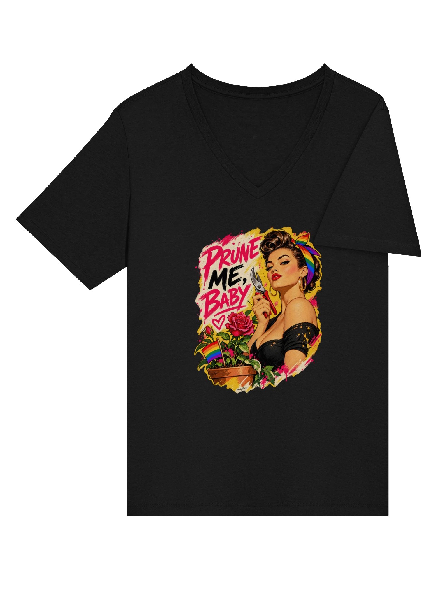 Prune Me, Baby Pin-Up Pride V-Neck Tee product image (49)