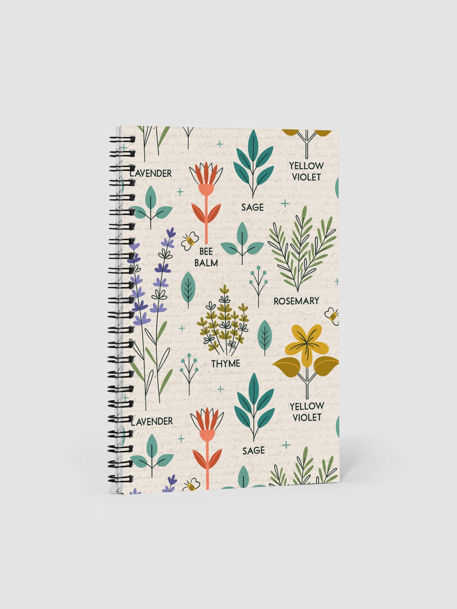 Retro Herbarium Botanicals Spiral Notebook product image (1)