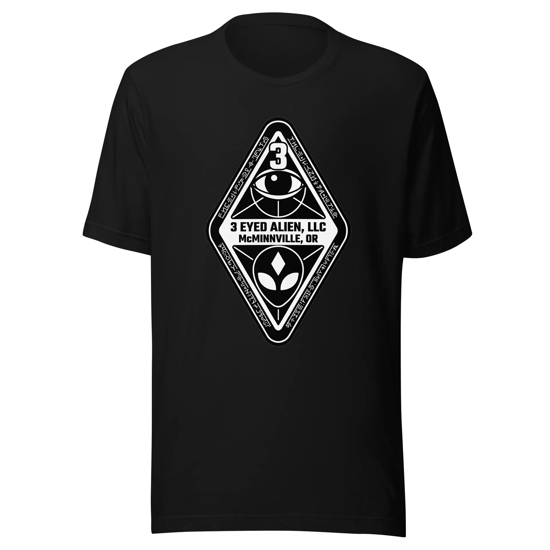 3 EYED ALIEN — EMBLEM on Bella+Canvas Unisex Supersoft T-Shirt product image (1)