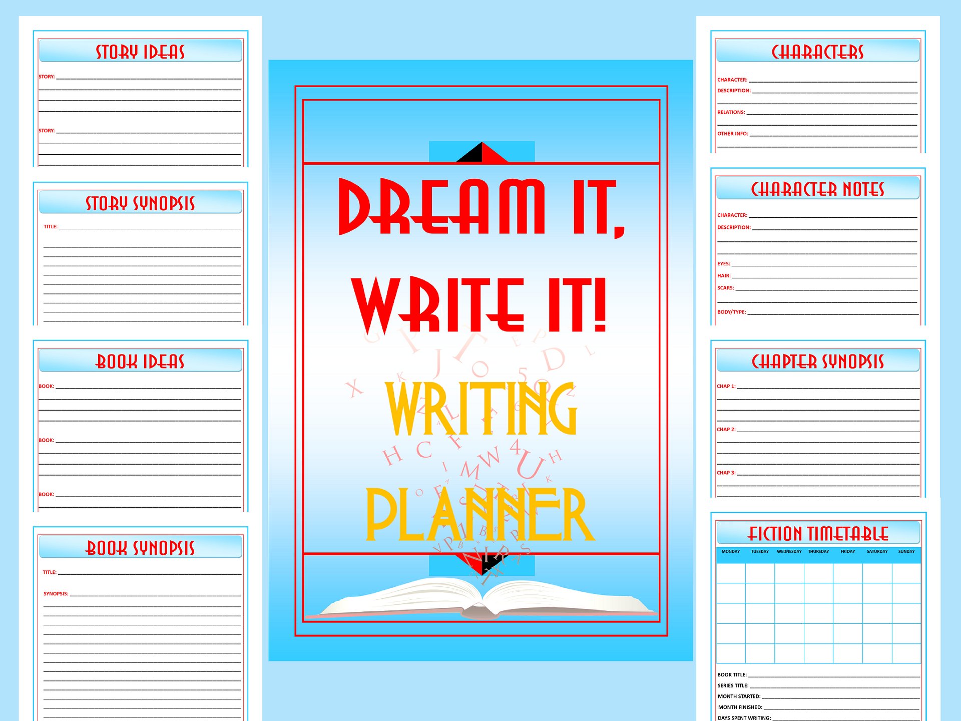 Dream It, Write It! Writing Planner product image (1)
