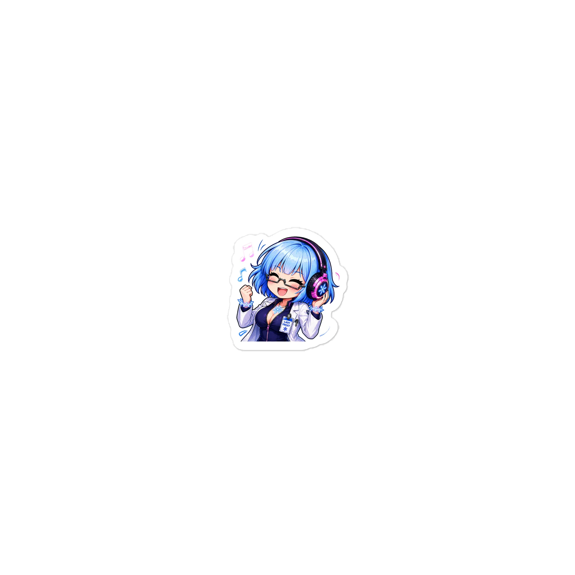 Lady Frost Music Emote - Die Cut Sticker product image (2)