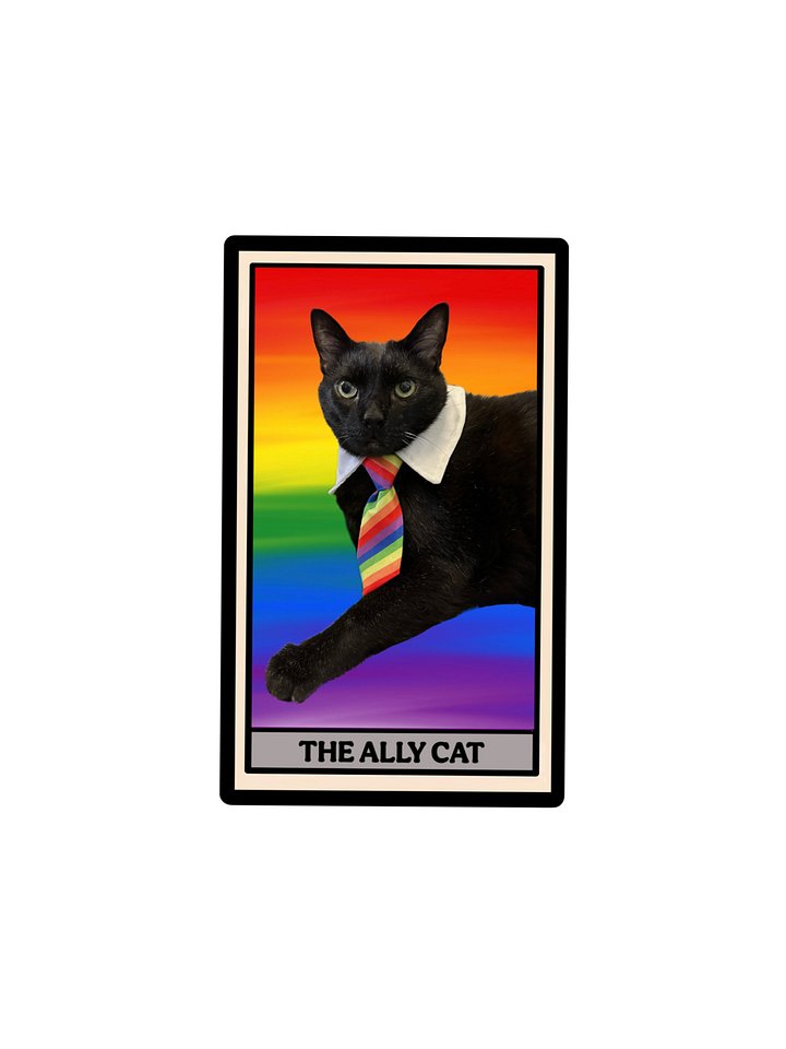 The Ally Cat tarot card sticker product image (1)