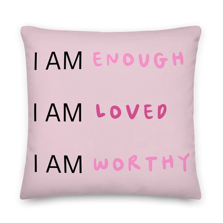 I am loved pillow (22" x 22" // 56cm x 56cm) product image (1)