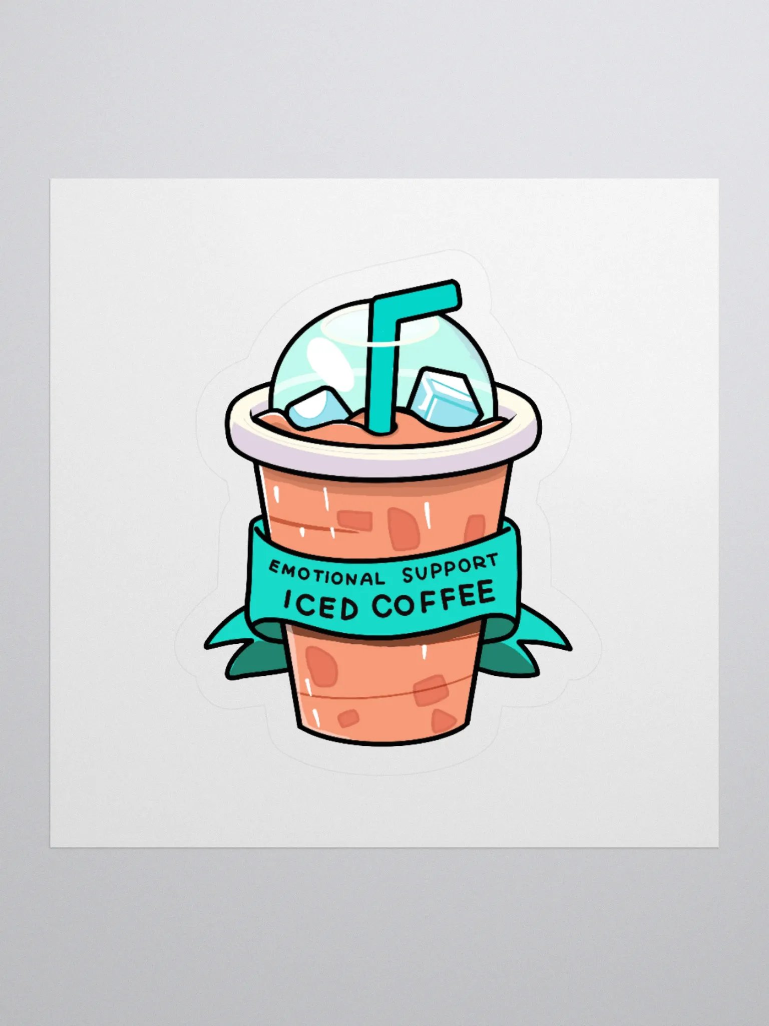 Emotional Support Iced Coffee Sticker Set product image (1)