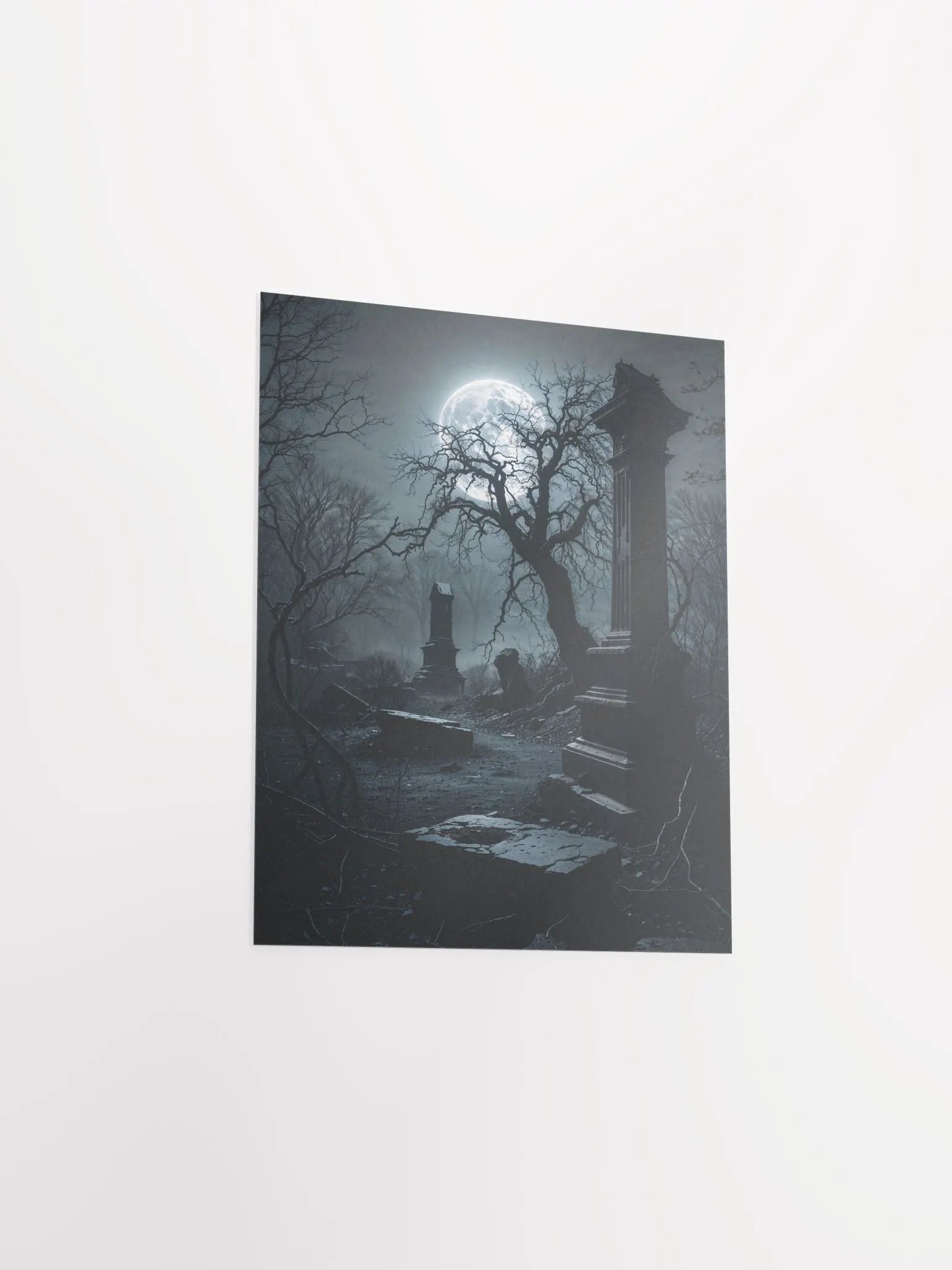 Gothic Moonlit Graveyard Poster product image (23)
