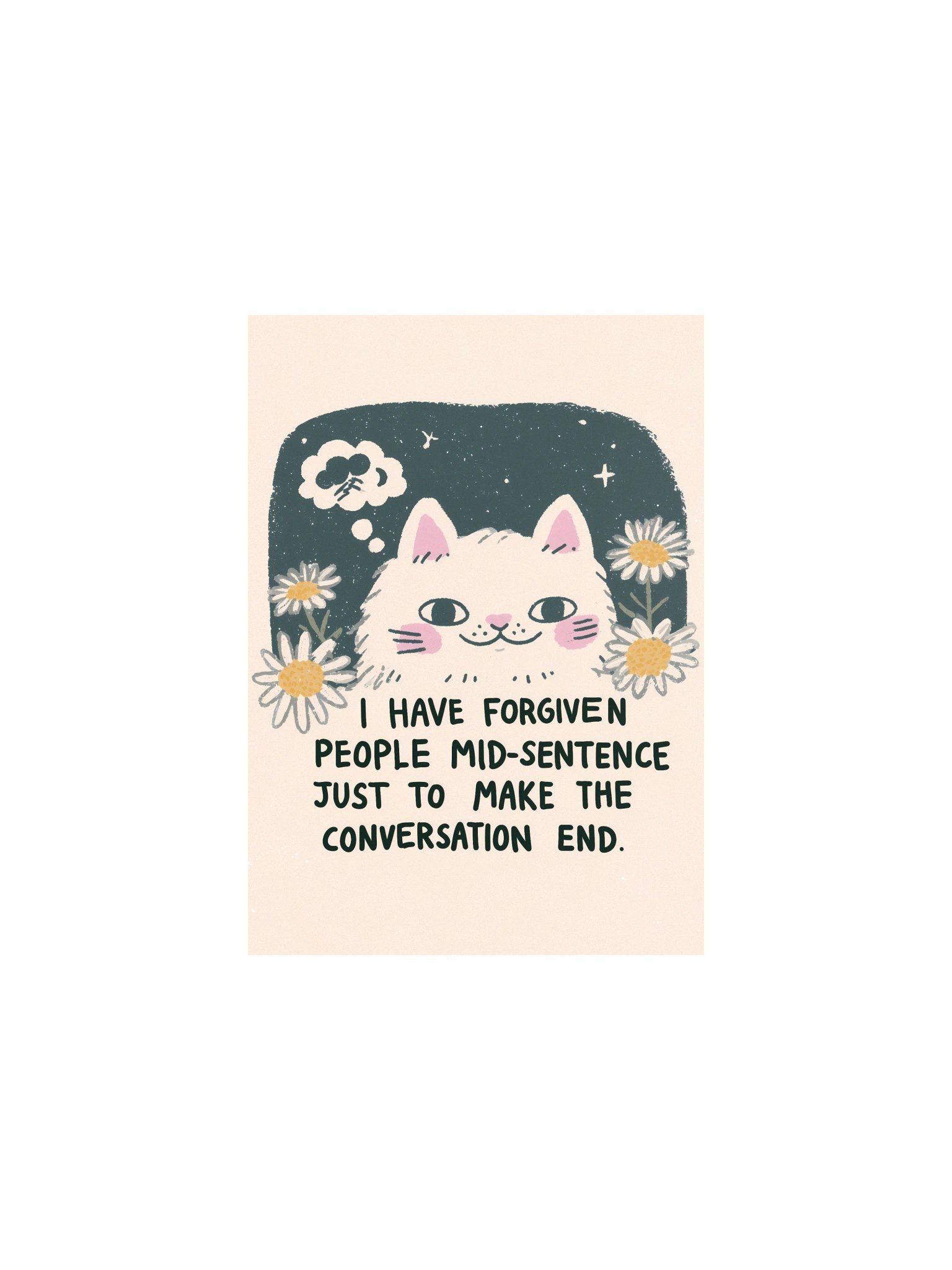 Cat Forgiveness Quote Poster product image (1)