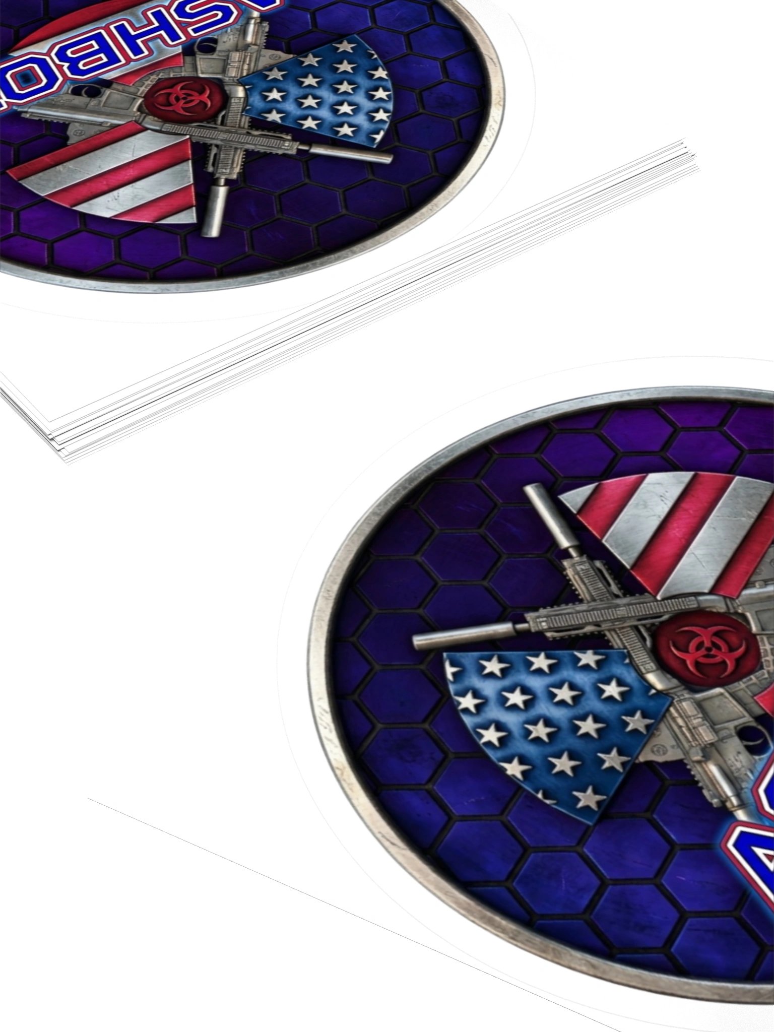 Ashbot logo Sticker (RWB) product image (10)